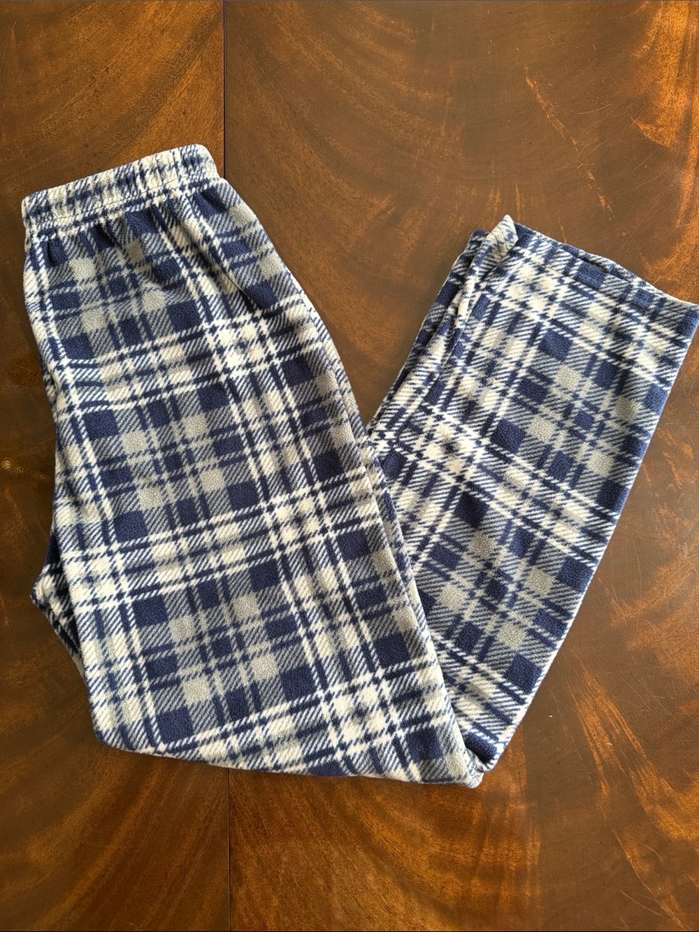 Quad Seven Boys’ Fleece Blue Plaid Lounge Pants